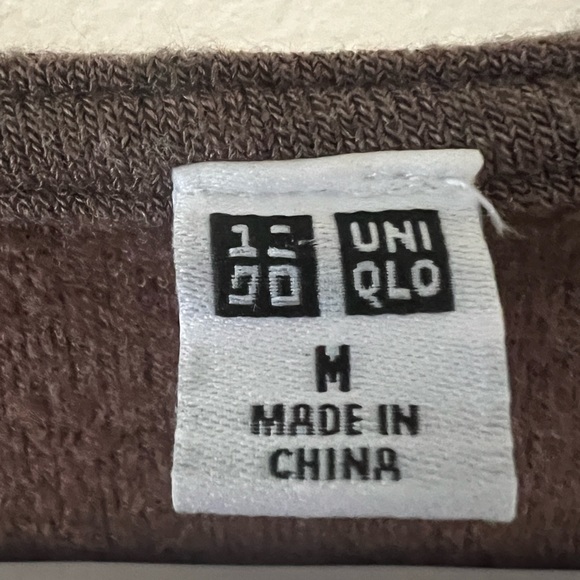 Uniqlo Brown Long Sleeve Maxi Dress. Heatttech fleece on the inside. SZ M - Picture 3 of 4
